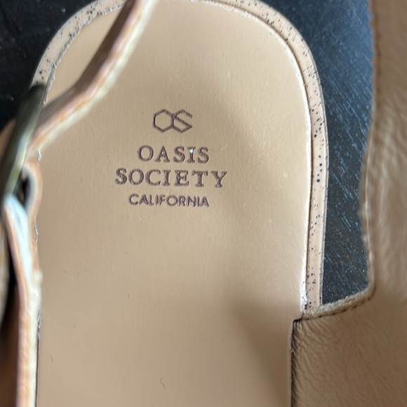 Oasis Society Kylie studded cross band Tan Sandals man made upper 9 - Picture 3 of 6